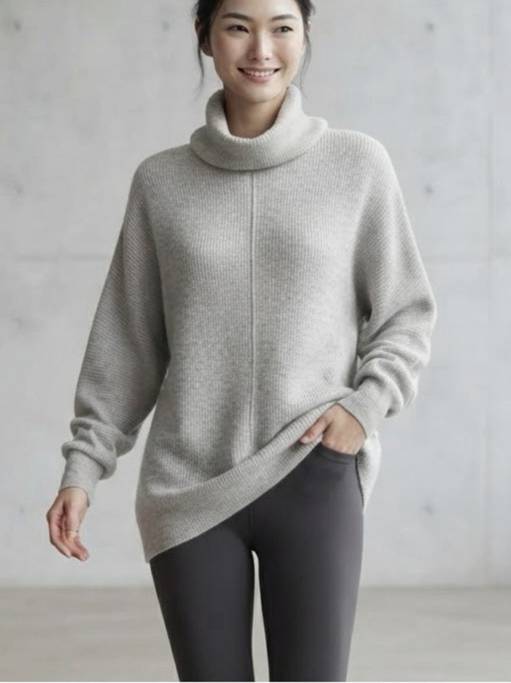 EUC Aritzia Wilfred Silk & Cashmere Turtleneck Tunic Size S